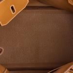 Brown Hermes Birkin 35 Handbag with Gold Hardware