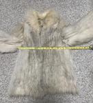 Beige and Light Gray Fox Fur Coat, Medium