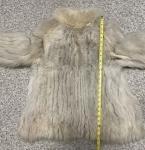Beige and Light Gray Fox Fur Coat, Medium