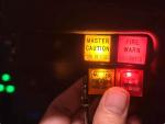 Boeing 737 Master-Caution Warning Light Keychain