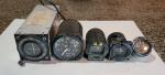 Vintage Aviation Aircraft Gauges Indicator Set