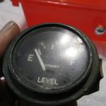Vintage Military Aircraft Fuel Gauge with Bracket