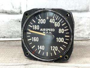 Vintage Aircraft Airspeed Indicator Gauge 40-200 MPH
