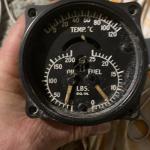 WW2 Vintage Aircraft 3 Temp Gauge Set
