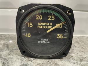 1957 US Gauge Aircraft Manifold Pressure Indicator