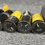 Set of 7 Vintage Aviation Analog Gauges