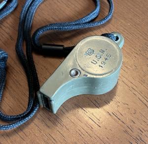 Vintage WWII US Navy Aviator Pilot Whistle