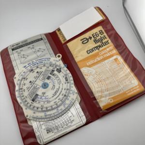 1970s E6B Metal Flight Computer with Case