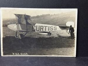 Glenn Curtiss Aviation Antique Photo Postcard