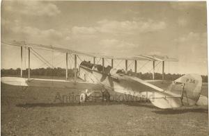1920s Antique Biplane Field Aviation Photo