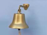 15" Antique Brass Ship's Bell Decor