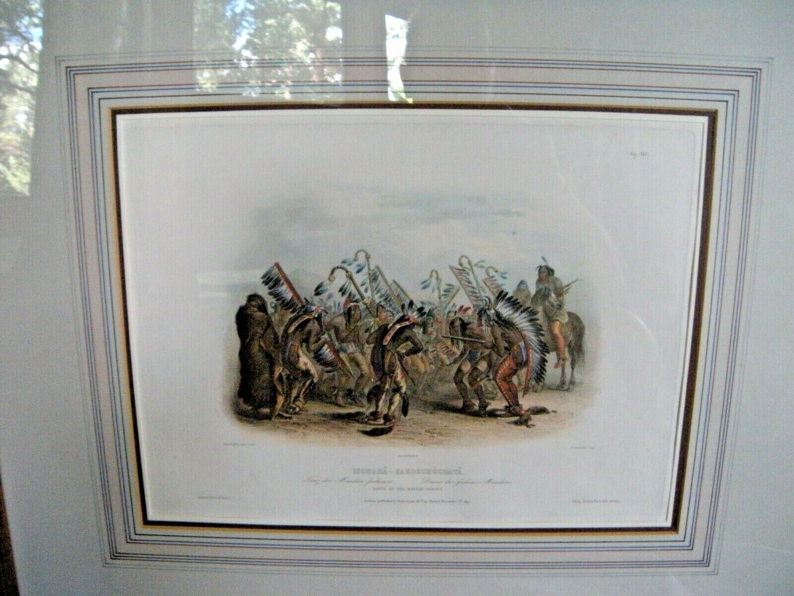 Karl Bodmer "Dance of Mandan Indians" Aquatint