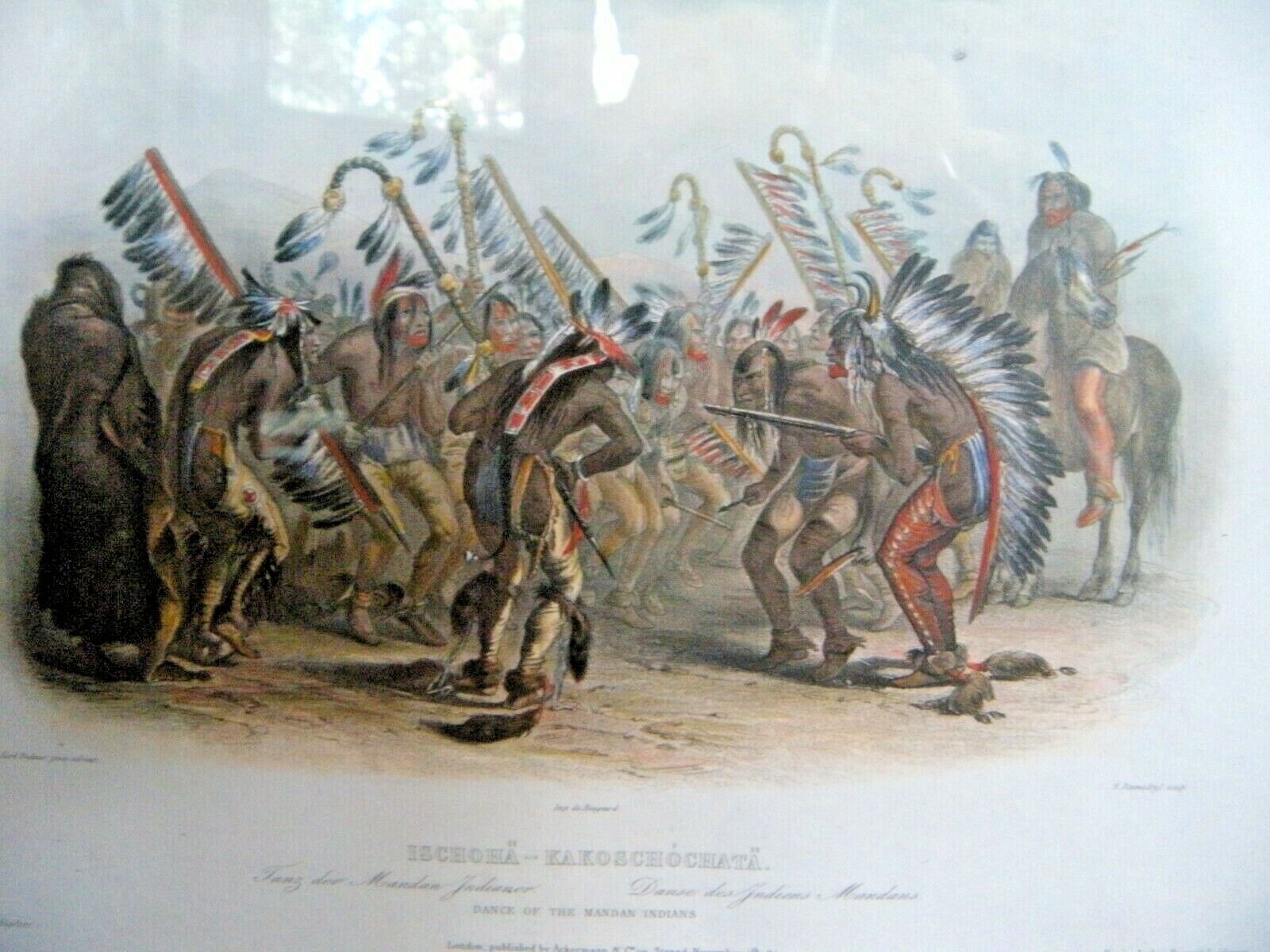 Karl Bodmer "Dance of Mandan Indians" Aquatint