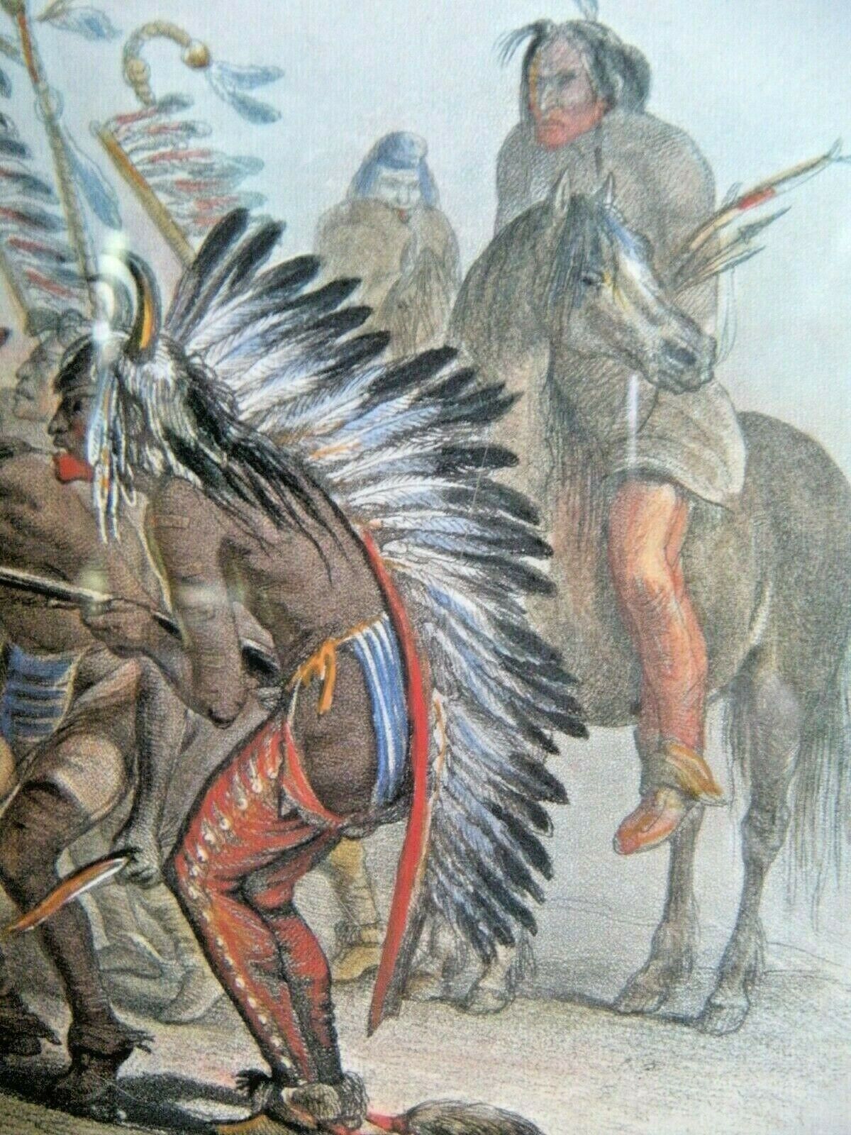 Karl Bodmer "Dance of Mandan Indians" Aquatint