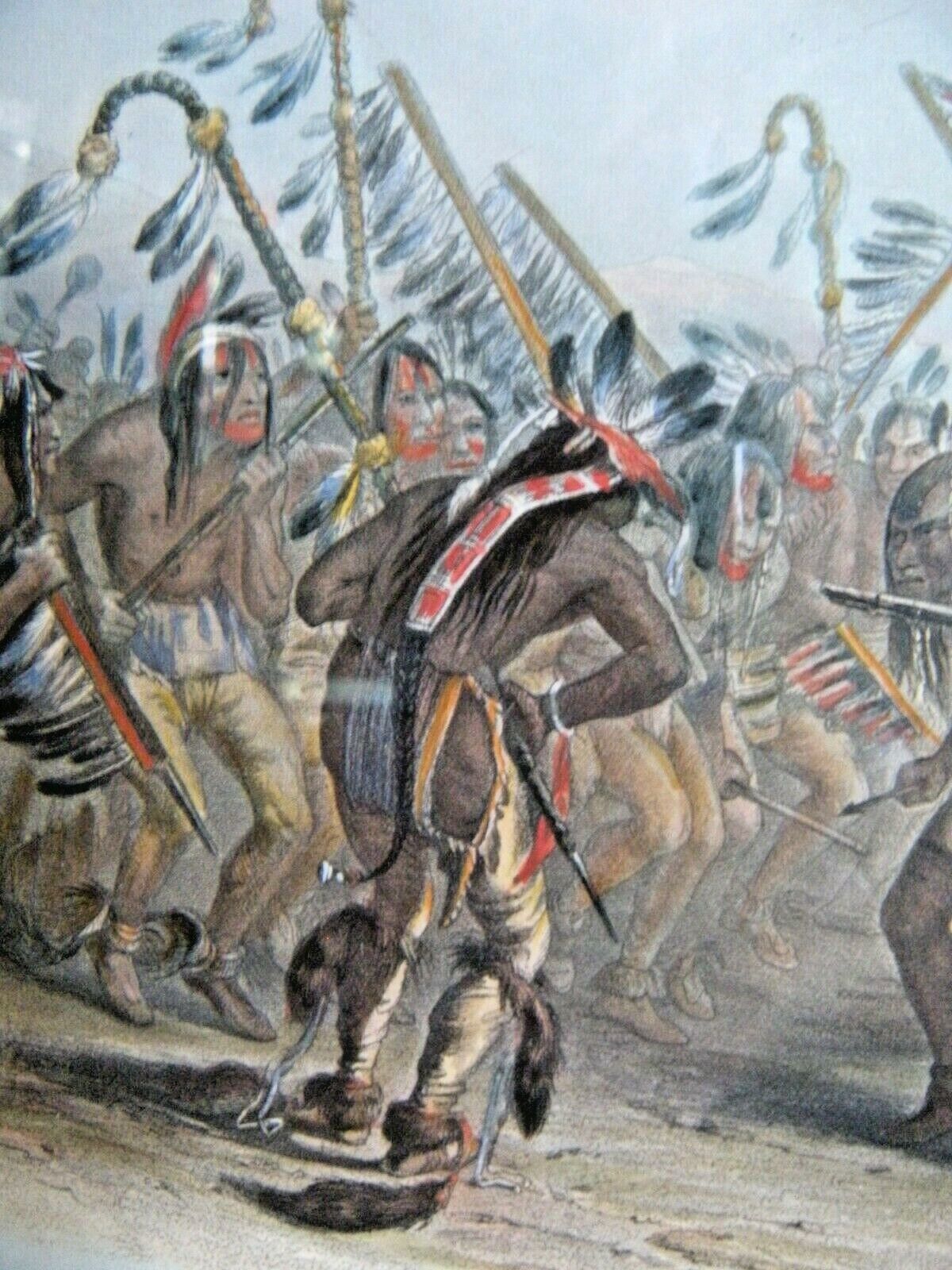Karl Bodmer "Dance of Mandan Indians" Aquatint