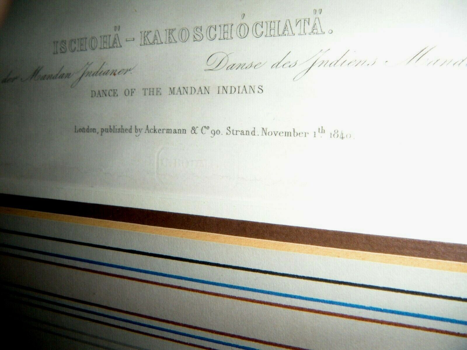 Karl Bodmer "Dance of Mandan Indians" Aquatint