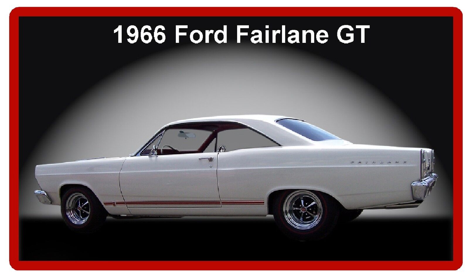 Vintage 1966 Ford Fairlane GT Fridge Magnet