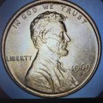 1969 Lincoln Memorial Cent Double Die Reverse