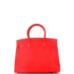Red Hermes Birkin Bag with Gold Hardware 30