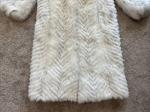 Evans Vintage Fox Chevron Pattern Fur Coat
