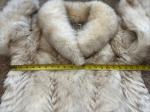Evans Vintage Fox Chevron Pattern Fur Coat