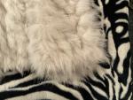 Vintage Blue Fox Fur Jacket for Women, Small