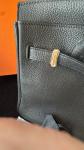 Rare Hermes Birkin 30 Handbag Black Togo Leather
