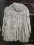 Saga Real Fox Fur Cream Ivory Winter Coat