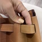 Hermes Birkin HAC 40 Brown Gold Leather Bag