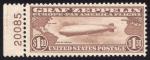 U.S. $1.30 Graf Zeppelin Plate Number Single