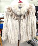 Vintage Blue Fox Fur Coat Size M