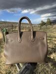 Hermes Birkin 35 Etoupe Clemence Handbag