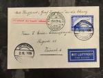 1929 Graf Zeppelin Airmail Cover from Germany to Switzerland