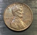1974 Off-Center Strike Penny No Mint Mark