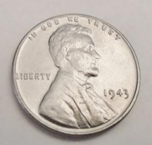 1943 P Lincoln Steel Wheat Penny Collectible