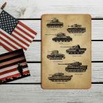 Vintage WW2 Tank Metal Sign - Iconic Military Art