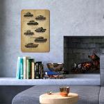 Vintage WW2 Tank Metal Sign - Iconic Military Art