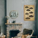 Vintage WW2 Tank Metal Sign - Iconic Military Art