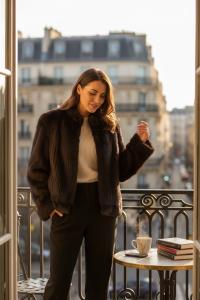 Vintage Chocolate Brown SAGA Mink Fur Jacket