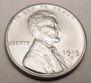 1943 S Lincoln Steel Wheat Penny
