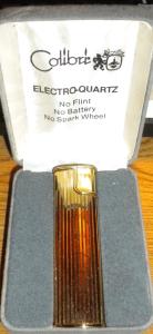 Colibri Vintage Gold Tone Quartz Lighter