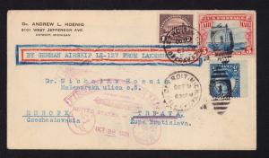 1928 Zeppelins Airship 1st Flight Cover to Germany