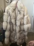 Vintage Crystal Fox Fur Coat for Women