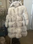 Vintage Crystal Fox Fur Coat for Women