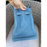 HERMES BIRKIN 35 Blue Jean Togo Leather Bag