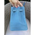 HERMES BIRKIN 35 Blue Jean Togo Leather Bag