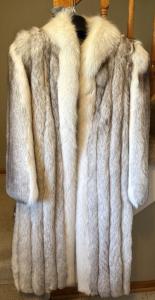 Silver Fox Full Length Fur Coat by Dion Furs