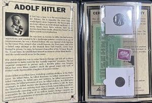 Adolf Hitler 1945 Album Coin and Stamp Collection