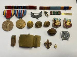 WW2 Military and Boy Scout Collectibles Set
