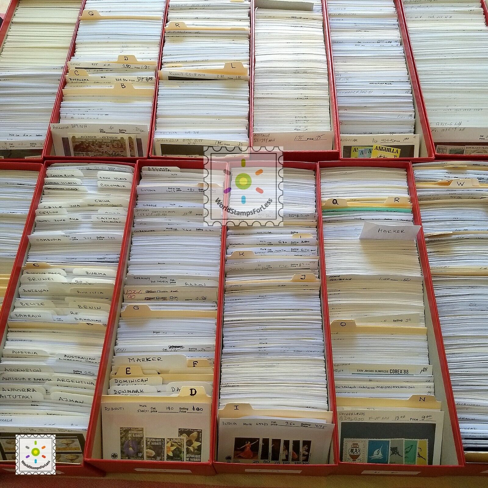 600 Different Worldwide Stamp Collection - Full Sets